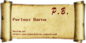 Perlesz Barna névjegykártya